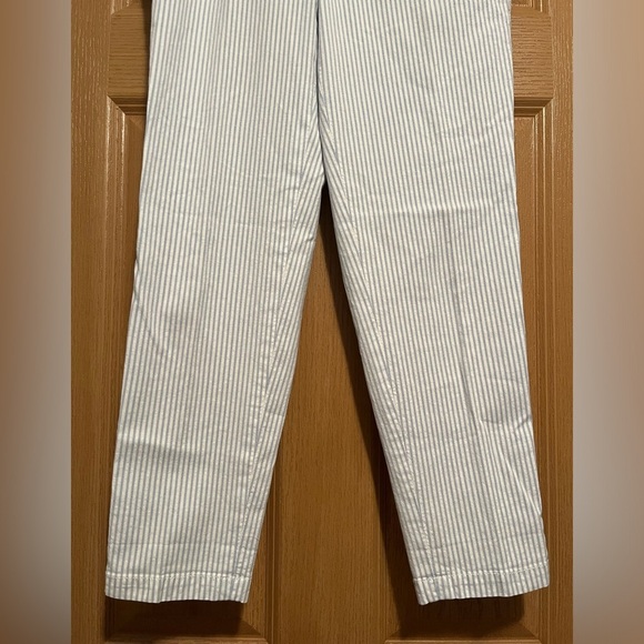 Talbots Girlfriend Chino Size 2 Petite Blue & White Nautical Pant - Picture 2 of 11